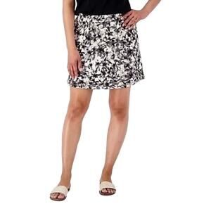 Isaac Mizrahi Black and White Floral Skirt / Skort